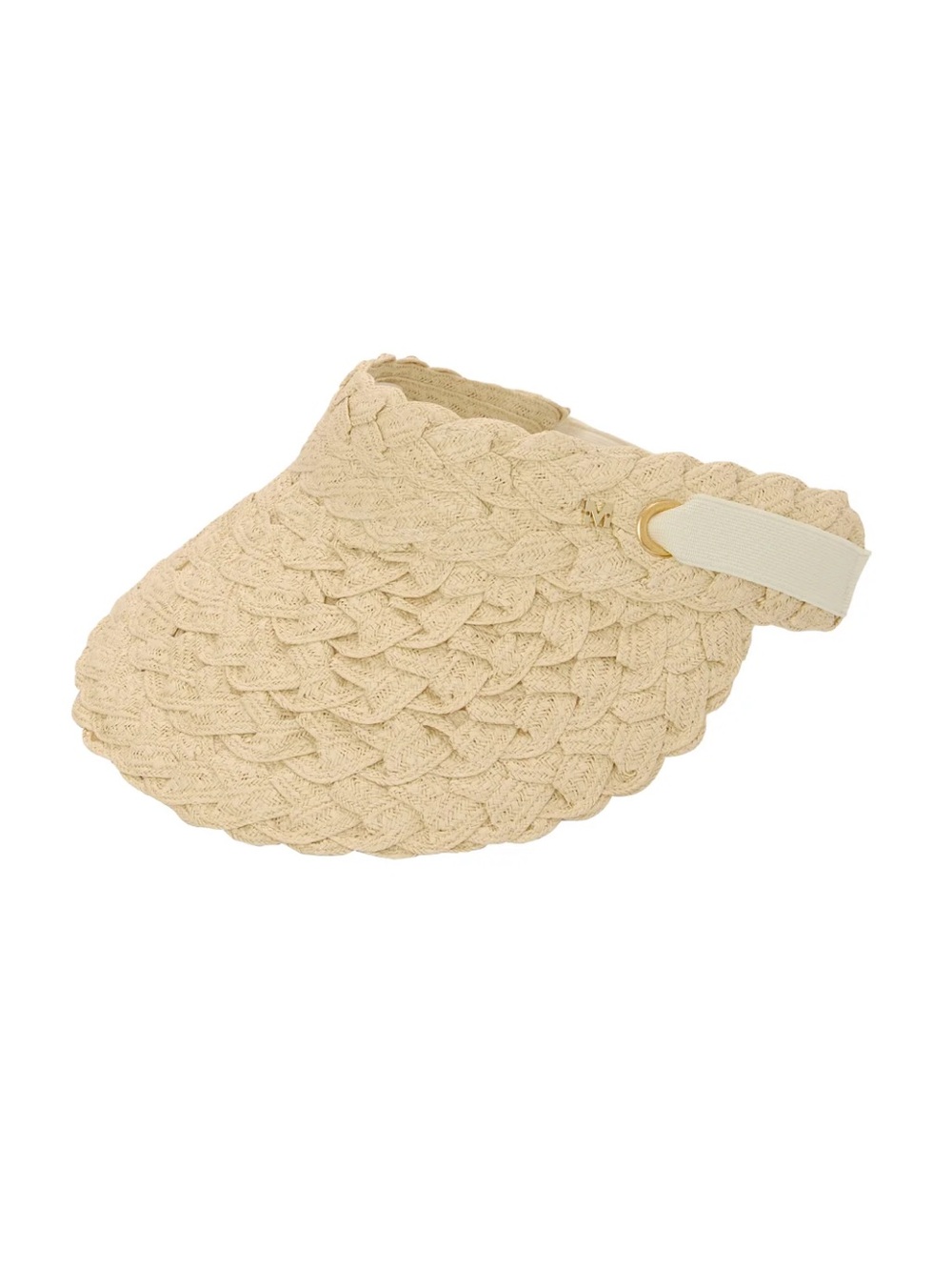 Monday Swimwear Natural Braided Visor in Beige